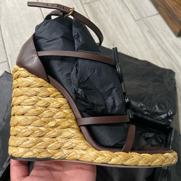 CASSANDRA WEDGE ESPADRILLES IN SMOOTH LEATHER - Picture 3 of 12